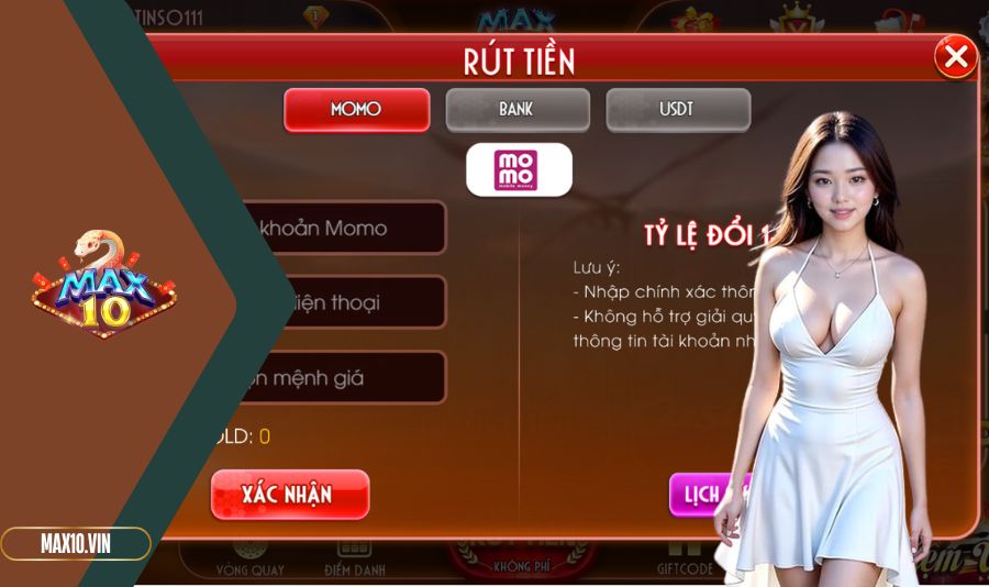 Cổng game Max10 từ chối xử lý giao dịch trong trường hợp nào?