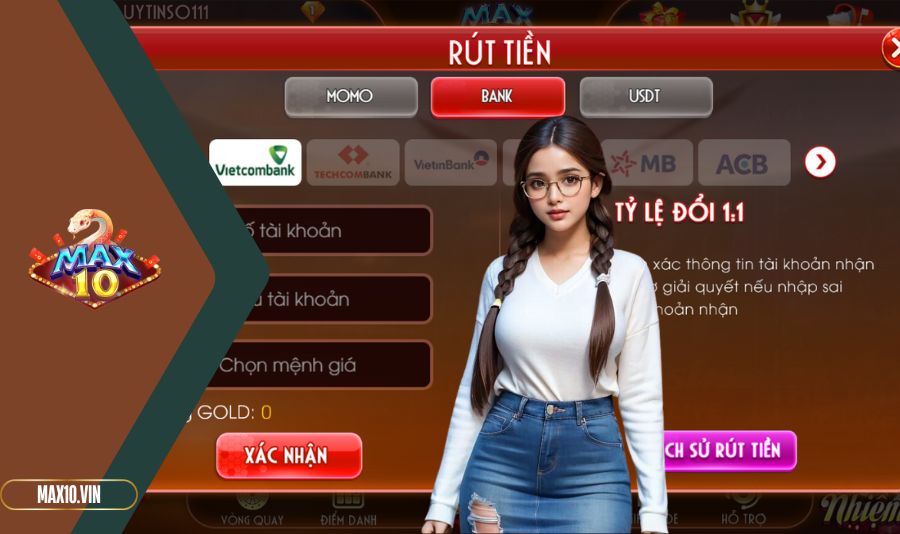 Phương thức thanh toán Max10 cập nhật mới nhất